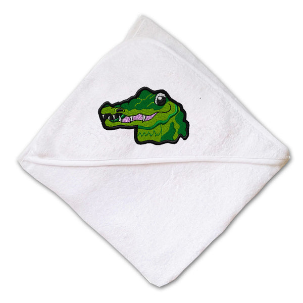 Baby Hooded Towel Gator Head Embroidery Kids Bath Robe Cotton - Cute Rascals