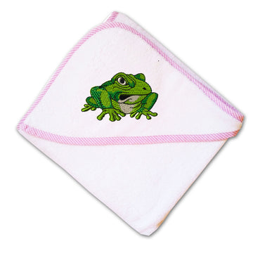 Baby Hooded Towel Toad Embroidery Kids Bath Robe Cotton