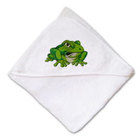 Baby Hooded Towel Toad Embroidery Kids Bath Robe Cotton - Cute Rascals