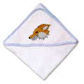 Baby Hooded Towel Fox Head Embroidery Kids Bath Robe Cotton