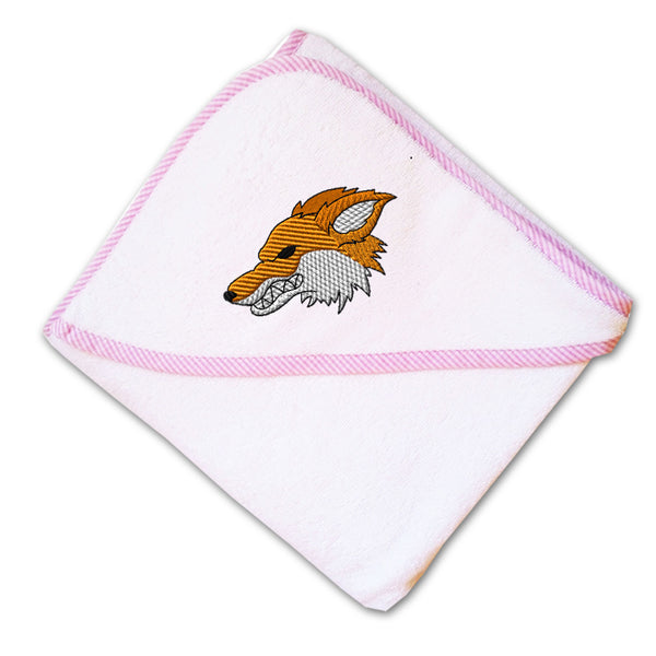 Baby Hooded Towel Fox Head Embroidery Kids Bath Robe Cotton - Cute Rascals