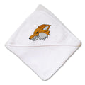 Baby Hooded Towel Fox Head Embroidery Kids Bath Robe Cotton