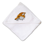 Baby Hooded Towel Fox Head Embroidery Kids Bath Robe Cotton - Cute Rascals