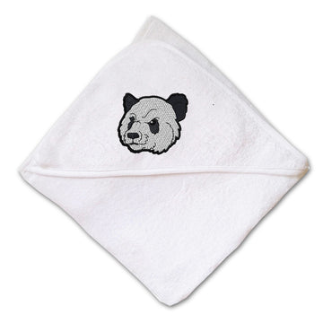Baby Hooded Towel Panda Sports Mascots Embroidery Kids Bath Robe Cotton
