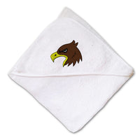 Baby Hooded Towel Animal Hawks Bird Mascot Embroidery Kids Bath Robe Cotton - Cute Rascals