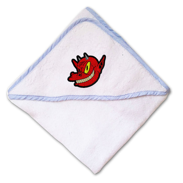 Baby Hooded Towel Demon Devil Mascot Embroidery Kids Bath Robe Cotton - Cute Rascals