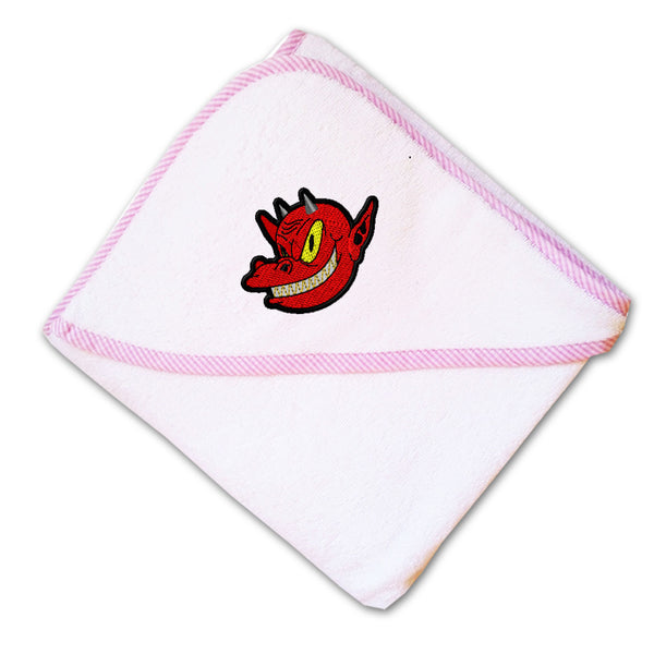 Baby Hooded Towel Demon Devil Mascot Embroidery Kids Bath Robe Cotton - Cute Rascals