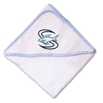 Baby Hooded Towel Animal Fish Shark Mascot Embroidery Kids Bath Robe Cotton - Cute Rascals