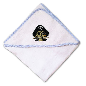 Baby Hooded Towel Pirate Embroidery Kids Bath Robe Cotton