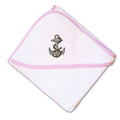 Baby Hooded Towel Anchor Embroidery Kids Bath Robe Cotton