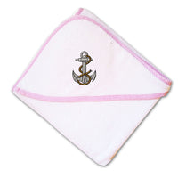 Baby Hooded Towel Anchor Embroidery Kids Bath Robe Cotton - Cute Rascals