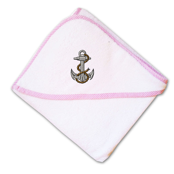 Baby Hooded Towel Anchor Embroidery Kids Bath Robe Cotton - Cute Rascals