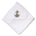 Baby Hooded Towel Anchor Embroidery Kids Bath Robe Cotton