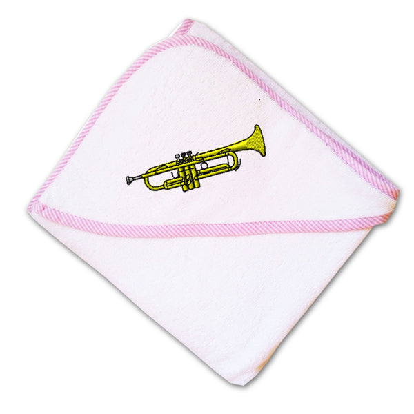 Baby Hooded Towel Trumpet Music A Embroidery Kids Bath Robe Cotton - Cute Rascals