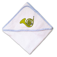 Baby Hooded Towel French Horn Music A Embroidery Kids Bath Robe Cotton - Cute Rascals