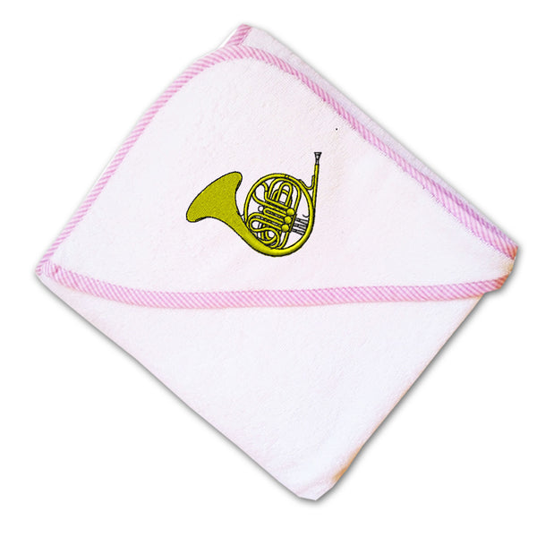 Baby Hooded Towel French Horn Music A Embroidery Kids Bath Robe Cotton - Cute Rascals