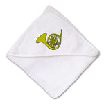 Baby Hooded Towel French Horn Music A Embroidery Kids Bath Robe Cotton - Cute Rascals