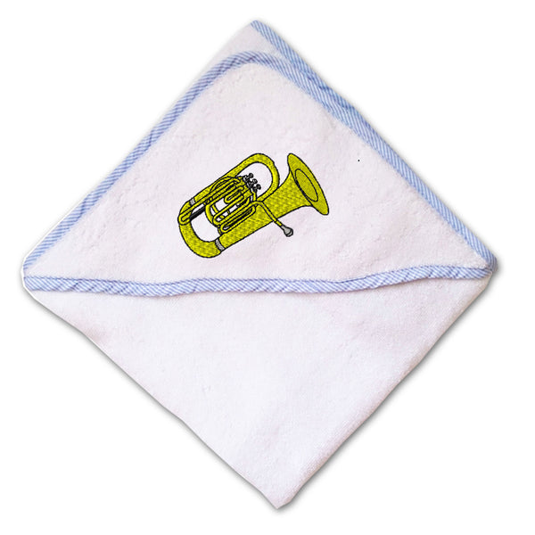 Baby Hooded Towel Tuba Music A Embroidery Kids Bath Robe Cotton - Cute Rascals