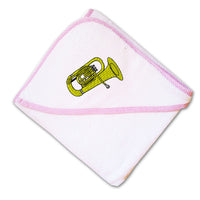 Baby Hooded Towel Tuba Music A Embroidery Kids Bath Robe Cotton - Cute Rascals