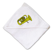 Baby Hooded Towel Tuba Music A Embroidery Kids Bath Robe Cotton - Cute Rascals