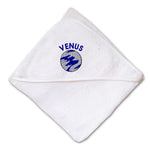 Baby Hooded Towel Venus Embroidery Kids Bath Robe Cotton - Cute Rascals