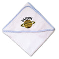 Baby Hooded Towel Saturn Embroidery Kids Bath Robe Cotton