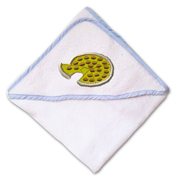 Baby Hooded Towel Pizza Embroidery Kids Bath Robe Cotton