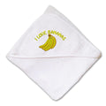 Baby Hooded Towel I Love Bananas Embroidery Kids Bath Robe Cotton