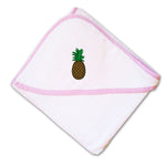 Baby Hooded Towel Pineapple Embroidery Kids Bath Robe Cotton - Cute Rascals