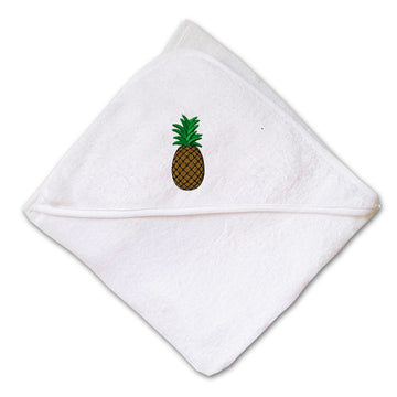 Baby Hooded Towel Pineapple Embroidery Kids Bath Robe Cotton