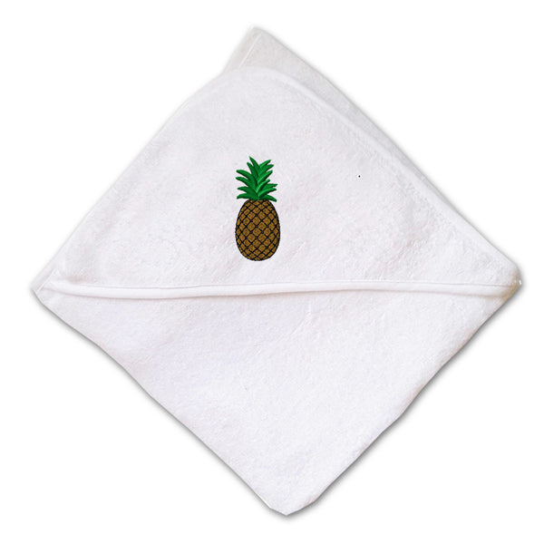 Baby Hooded Towel Pineapple Embroidery Kids Bath Robe Cotton - Cute Rascals