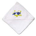 Baby Hooded Towel Astronomy Space Planets Stars Embroidery Kids Bath Robe Cotton
