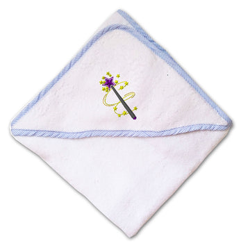 Baby Hooded Towel Kids Princess Magic Wand Embroidery Kids Bath Robe Cotton