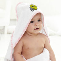 Baby Hooded Towel Emoji Smiley Happy Face Embroidery Kids Bath Robe Cotton - Cute Rascals