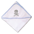 Baby Hooded Towel Skull A Embroidery Kids Bath Robe Cotton