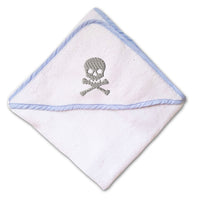 Baby Hooded Towel Skull A Embroidery Kids Bath Robe Cotton - Cute Rascals