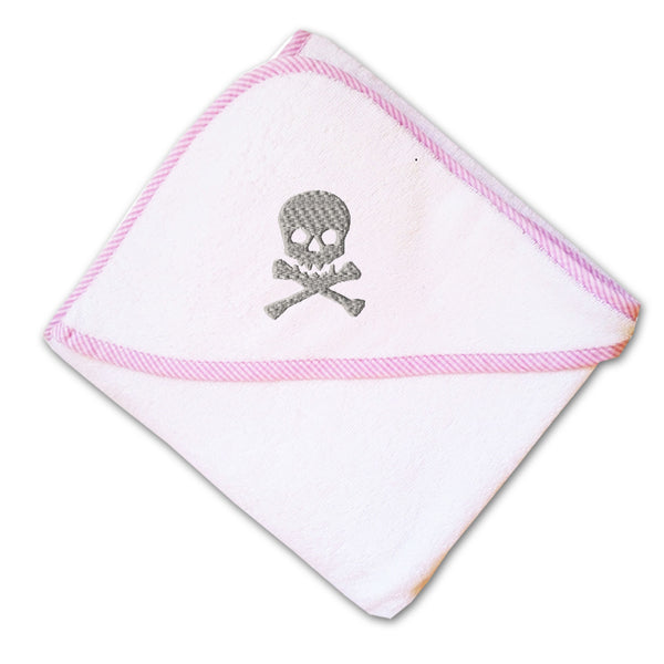 Baby Hooded Towel Skull A Embroidery Kids Bath Robe Cotton - Cute Rascals