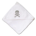 Baby Hooded Towel Skull A Embroidery Kids Bath Robe Cotton