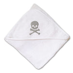 Baby Hooded Towel Skull A Embroidery Kids Bath Robe Cotton - Cute Rascals