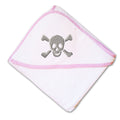 Baby Hooded Towel Skull B Embroidery Kids Bath Robe Cotton