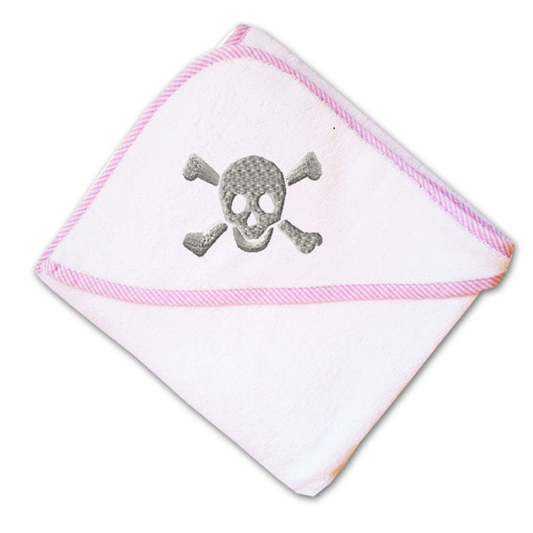 Baby Hooded Towel Skull B Embroidery Kids Bath Robe Cotton - Cute Rascals