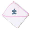 Baby Hooded Towel Autism Puzzle Embroidery Kids Bath Robe Cotton