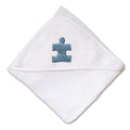 Baby Hooded Towel Autism Puzzle Embroidery Kids Bath Robe Cotton