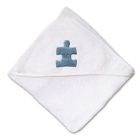 Baby Hooded Towel Autism Puzzle Embroidery Kids Bath Robe Cotton - Cute Rascals