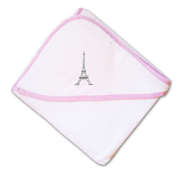 Baby Hooded Towel Paris Travel Eiffel Tower Embroidery Kids Bath Robe Cotton - Cute Rascals