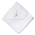 Baby Hooded Towel Paris Travel Eiffel Tower Embroidery Kids Bath Robe Cotton