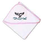 Baby Hooded Towel Whale Tail out Embroidery Kids Bath Robe Cotton - Cute Rascals