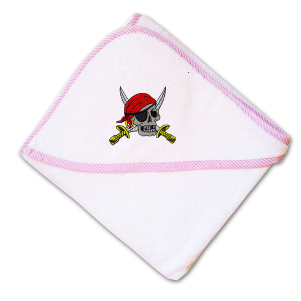 Baby Hooded Towel Pirate with Sabers Embroidery Kids Bath Robe Cotton - Cute Rascals