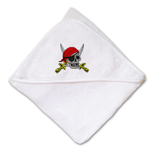 Baby Hooded Towel Pirate with Sabers Embroidery Kids Bath Robe Cotton - Cute Rascals