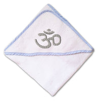 Baby Hooded Towel Religion Hinduism Symbol Embroidery Kids Bath Robe Cotton - Cute Rascals